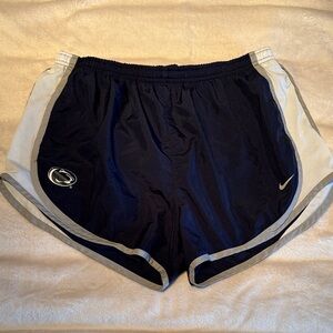 PENN STATE Nike Women's Navy Athletic Running Shorts with White Trim